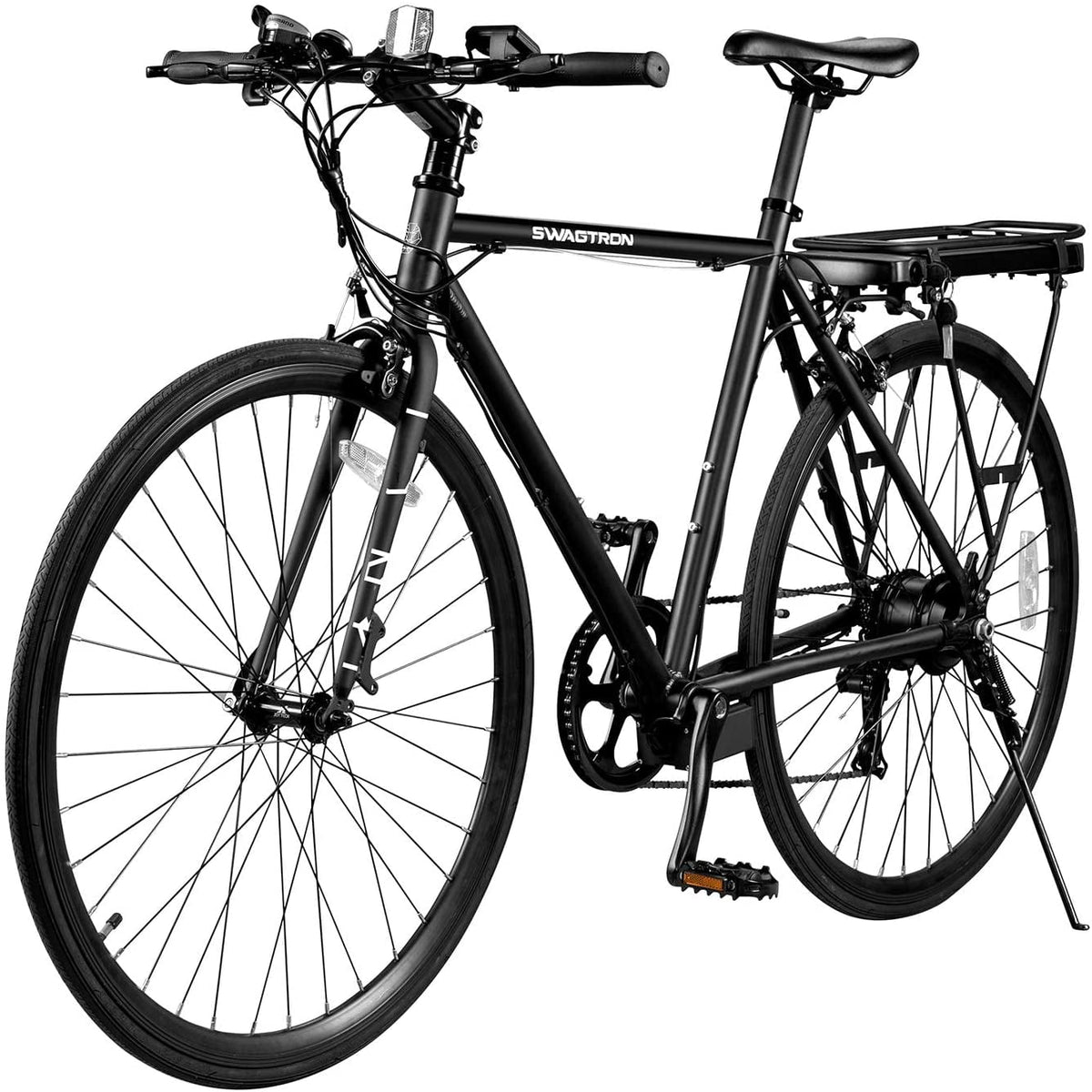 Swagtron EB12 City Commuter Electric Bike – 250W, 16.5 MPH, 7-Speed