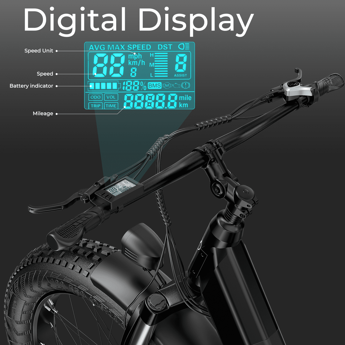 ANCHEER Fat Tire Electric Bike – 1000W Peak, 28 MPH, UL2849 Certified