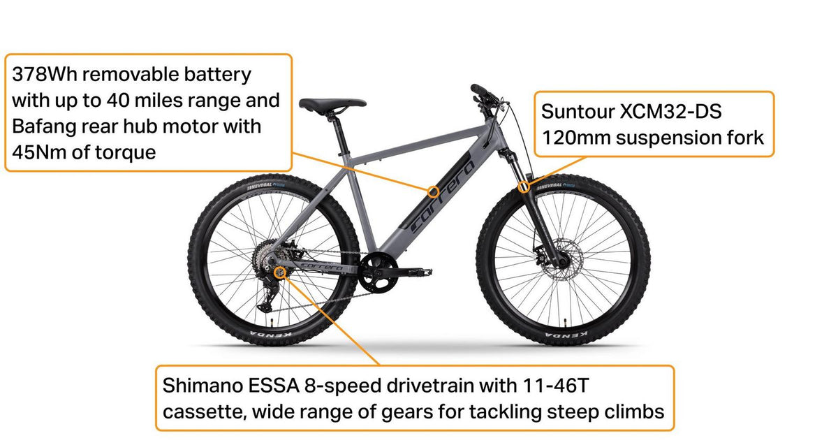 Carrera Vengeance-E 3.0 Electric Mountain Bike - Grey