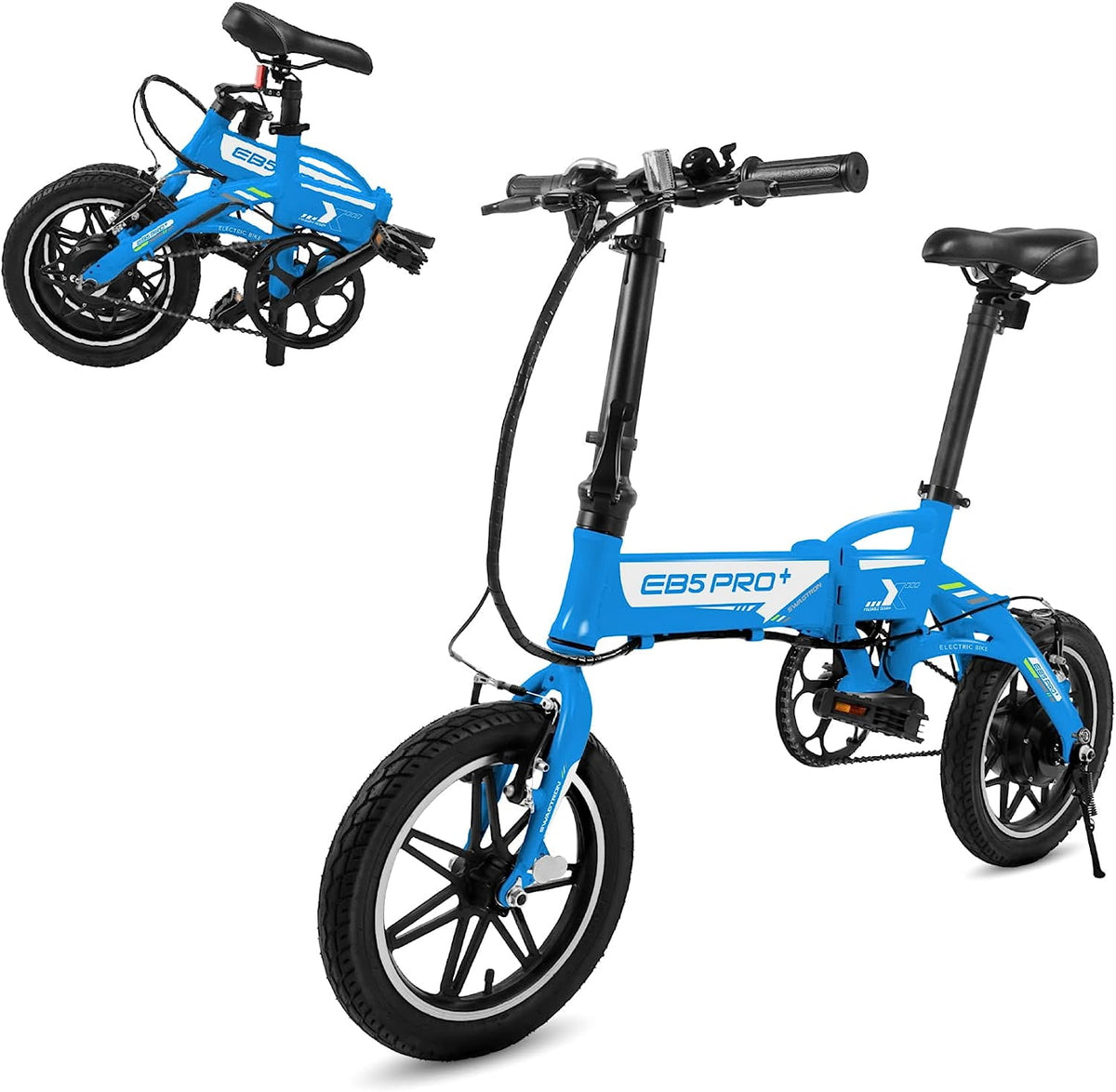 Swagtron EB5 Pro Plus Folding Electric Bike – 250W, 15 MPH
